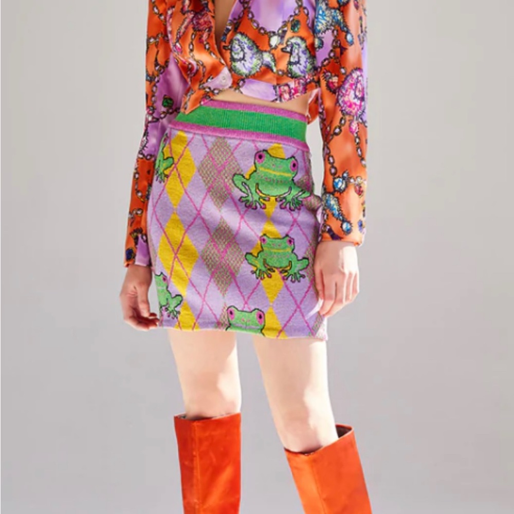 Colin Locascio argyle frog skirt